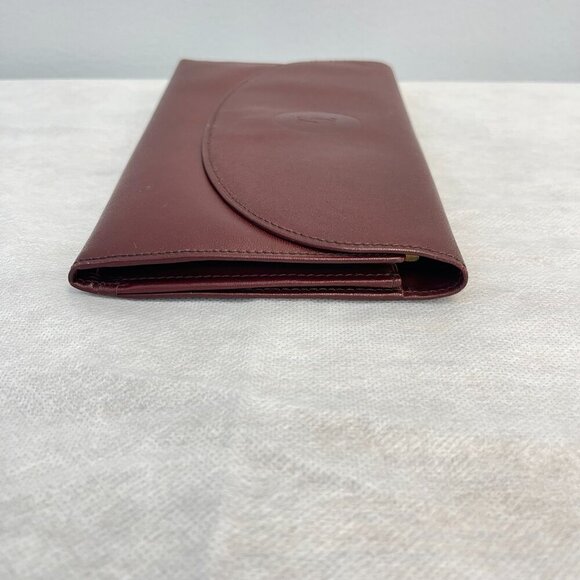 Must De Cartier Vintage Bordeaux Tri-fold Kisslock Leather Wallet - Preowned - Picture 11 of 14